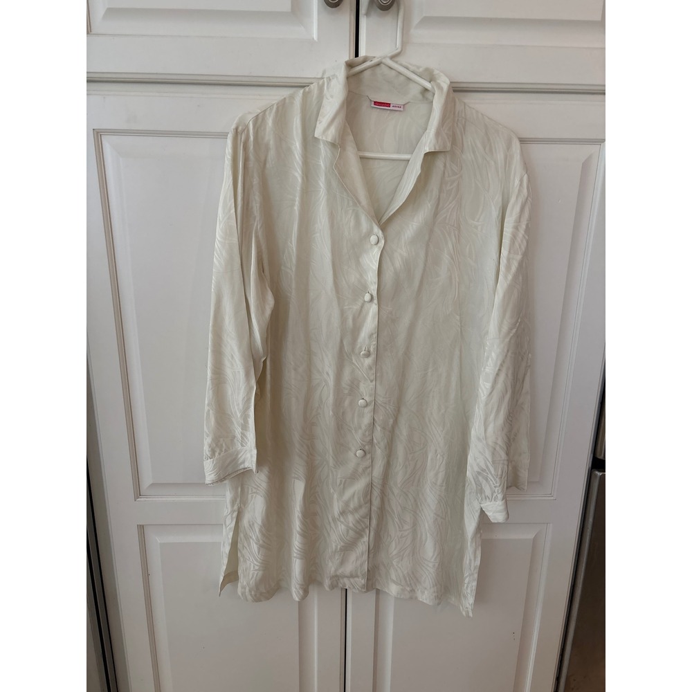 Desiree Top Blouse Cream Ivory Casual‎ Soft Luxury Fabric 40/42